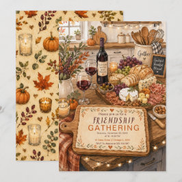 Varm Friendsgiving-sammankomst Inbjudningar
