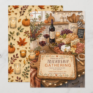 Varm Friendsgiving-sammankomst Inbjudningar
