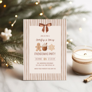 Varm Friendsmas-randig julfestinbjudan Inbjudningar