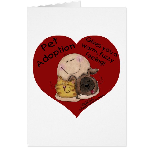 Varm, Fuzzy Feeling! Hjärta Hälsningskort (Framsidan)