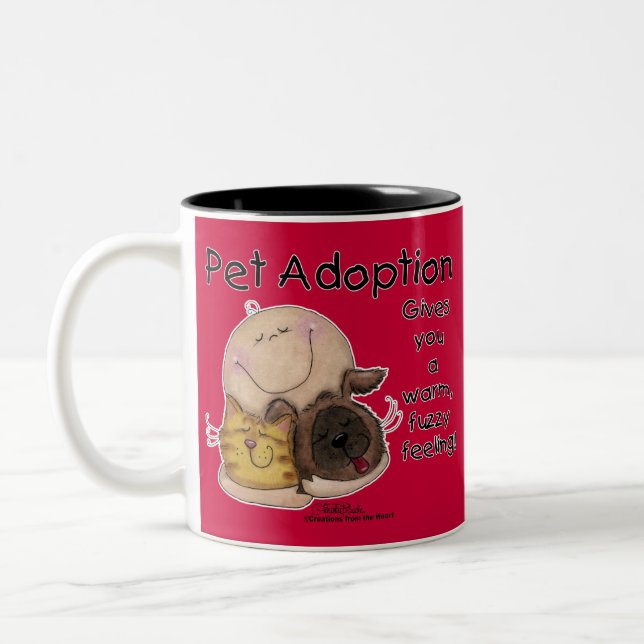 Varm, Fuzzy Feeling! Två-Tonad Mugg (Vänster)