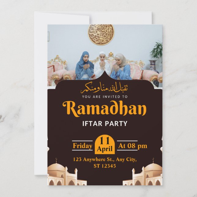 Varm gemenskap: En Ramadan Iftar-fest Inbjudningar (Framsida)
