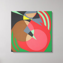 Varm geometrisk abstrakt canvastryck
