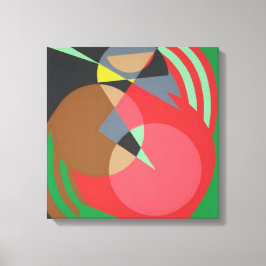 Varm geometrisk abstrakt canvastryck