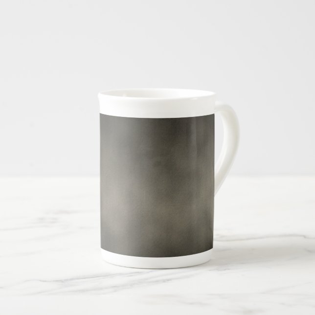 Varm grå gotisk ombre bakgrundskonst benporslin mugg (Framsida höger)