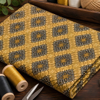 Varm guld tribal geometrisk mönster tyg