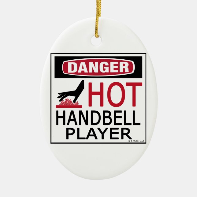 Varm Handbellspelare Julgransprydnad Keramik (Framsidan)