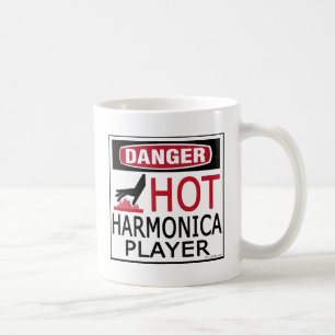 Varm Harmonicaspelare Kaffemugg