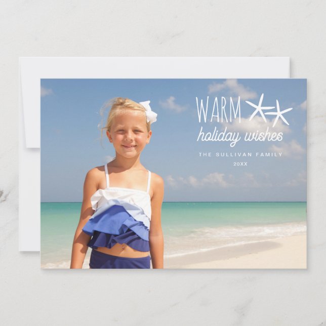 Varm Helgdag Önskemål, julfoto Hälsning Julkort (Framsida)