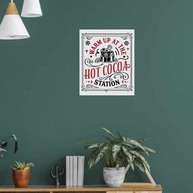 Varm Hett kakao station jul Poster (Vardagsrum 1)