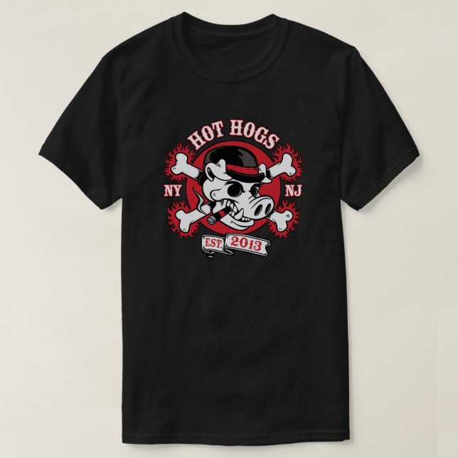 Varm Hogs™ klassikermanar svart T-tröja för Tee Shirt (Design framsida)