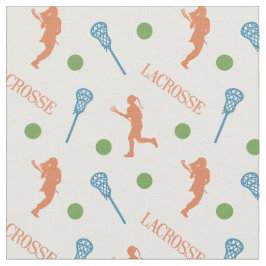 Varm Höst färger Female Lacrosse Player Mönster Tyg