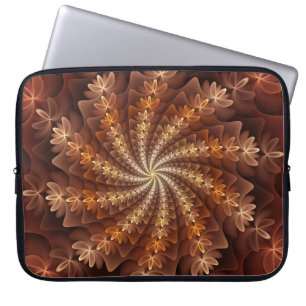 Varm hösten Färg, Modern Abstrakt Fractal Art Laptop Fodral