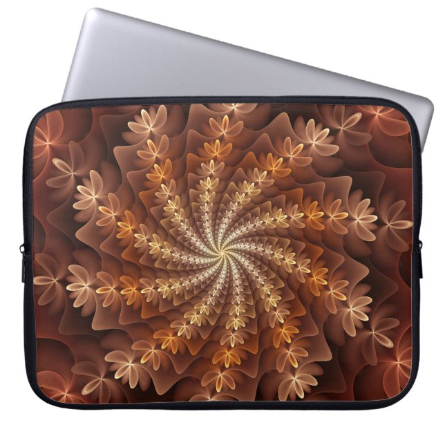 Varm hösten Färg, Modern Abstrakt Fractal Art Laptop Fodral (Framsidan)