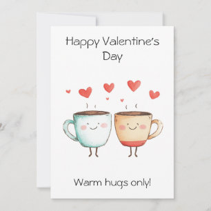Varm hug bara! – Mysig och söt valentinehälsning Kort
