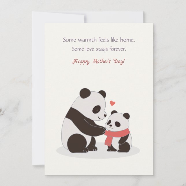 Varm hug, panda kärlek julkort (Framsida)