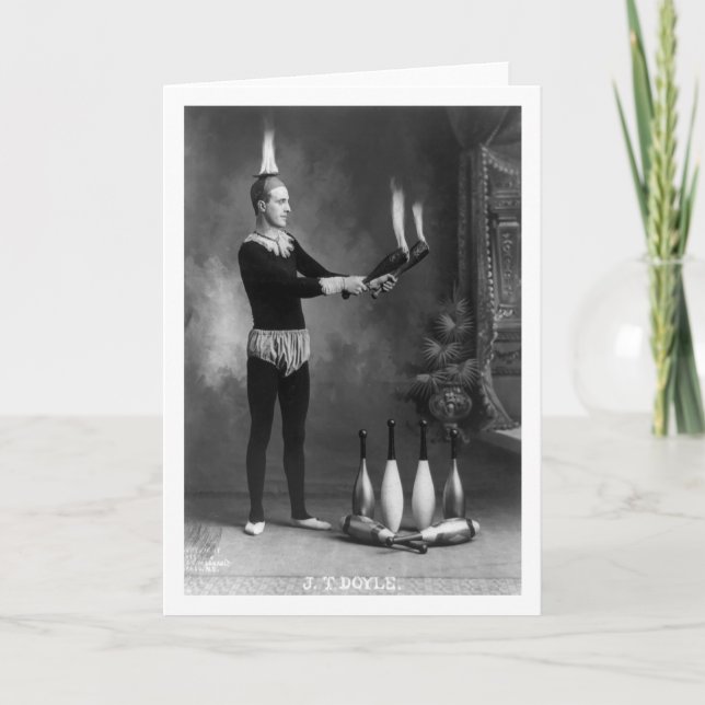 Varm jonglör, tidiga 1900s kort (Framsida)