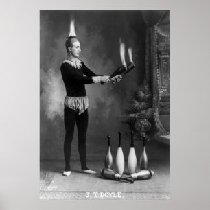 Varm jonglör, tidiga 1900s poster