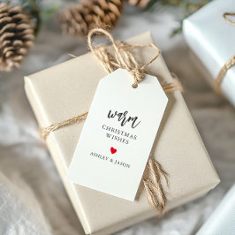 Varm jul Önskemål, Hett Chocolate eller Tea Presentetikett