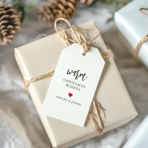 Varm jul Önskemål, Hett Chocolate eller Tea Presentetikett