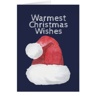 Varm jul Önskemål/Santa Hat/Personalize OBS Kort