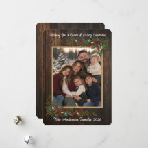Varm julhälsning familjefoto