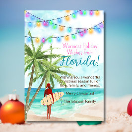 Varm julhälsning Florida Tematisk julkort