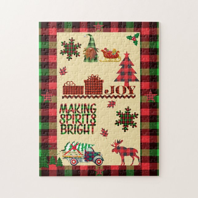 Varm julklapp Klassisk Buffalo Pached Pussel (Vertikal)