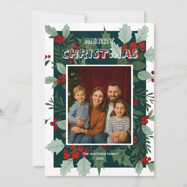 Varm julkort för familjen inbjudningar (Framsida)