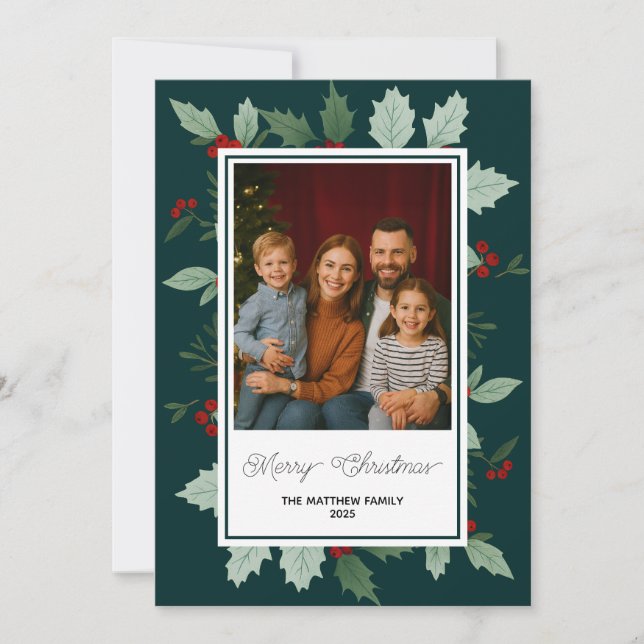 Varm julkort för familjen inbjudningar (Framsida)