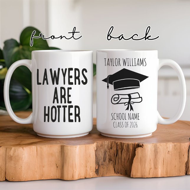 Varm juristmugg, examenspresent till juriststudent kaffemugg (lawyer mug, law school graduation gift, custom lawyer gift, personalized law mug, law student gift,)