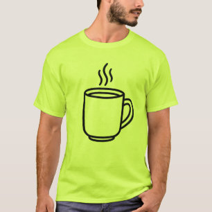 Varm kaffemugg Minimalistisk Linje Konst Kaffelska T Shirt