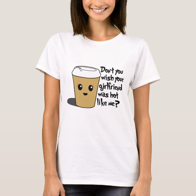 Varm kaffeskjorta t-shirt (Framsida)