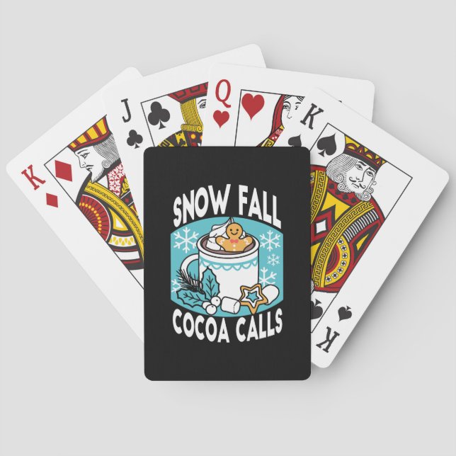 Varm Kakao och Vinterstämning - Snö Fall Kakao Sam Casinokort (Baksidan)