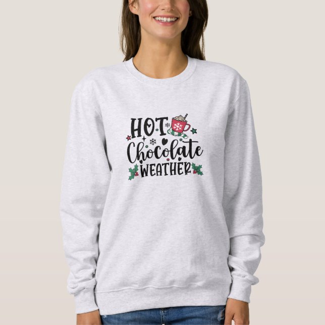 Varm Kakao Väder Jul T Shirt (Framsida)