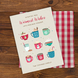 Varm Kakao Varmaste önskningar Icke-foto Julkort Inbjudningar