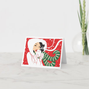 Varm kakaonotecard helgkort