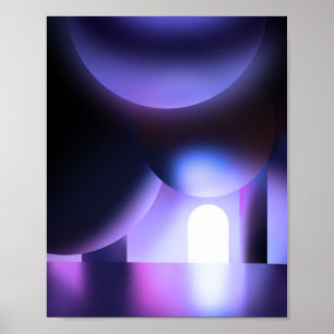 Varm känsla Abstrakt Lila Grafisk design Poster