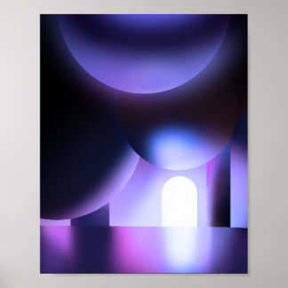 Varm känsla Abstrakt Lila Grafisk design Poster