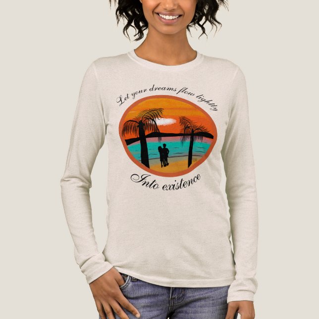 Varm kloss: Solnedgång Silhouette Design T-Shirt (Framsida)