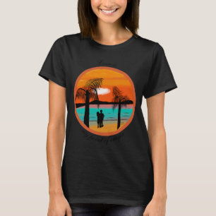 Varm kloss: Solnedgång Silhouette Design T-Shirt