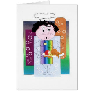 Varm kock hälsningskort