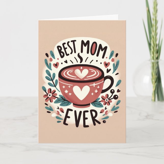 Varm kram - Världens bästa mamma Helgkort (Framsida)