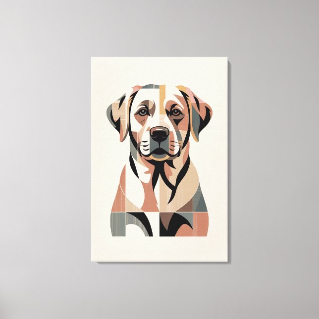 Varm Labrador Mosaikporträtt Canvastryck (Framsida)