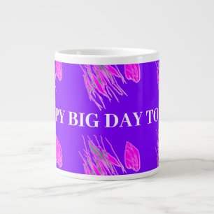 Varm lila och rosa njut av ditt stora budskap jumbo mugg