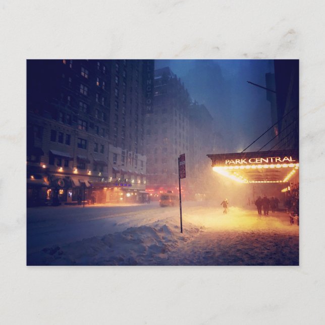 Varm Ljus på Kallet Natt Vykort (Framsida)