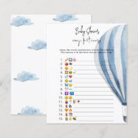 Varm luftballong - Emoji-bildlek baby shower