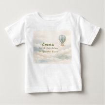 Varm luftballong Första födelsedagsbaby T-shirt
