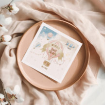 Varm luftballong Pastell Födelsedagsfest för bebis