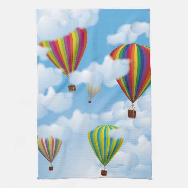 Varm luftballonger kökshandduk (Vertikal)